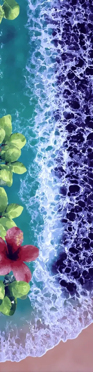 Free printable beach surf drone shot bookmark
