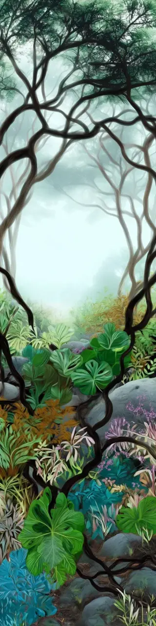Free printable clearing between trees bookmark
