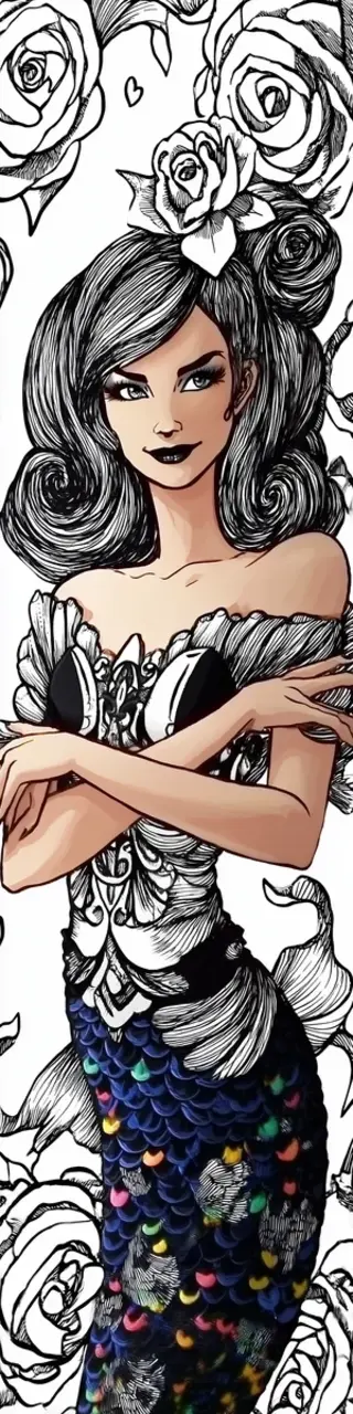 Free printable cross arms woman coloring bookmark