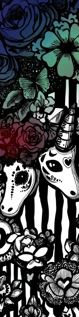 Free printable dark unicorns bookmark