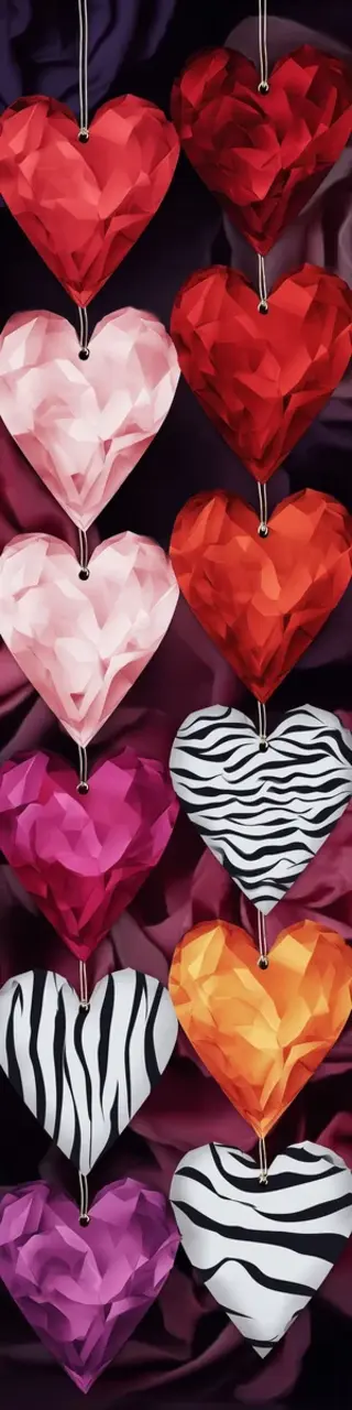 Free printable hearts drops bookmark