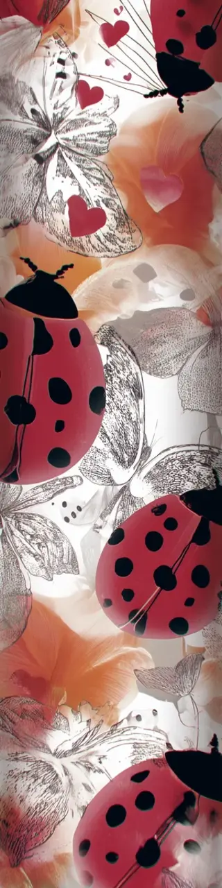 Free printable ladybug classy hearts bookmark