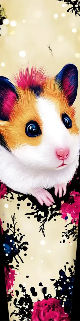Free printable perching hamster bookmark