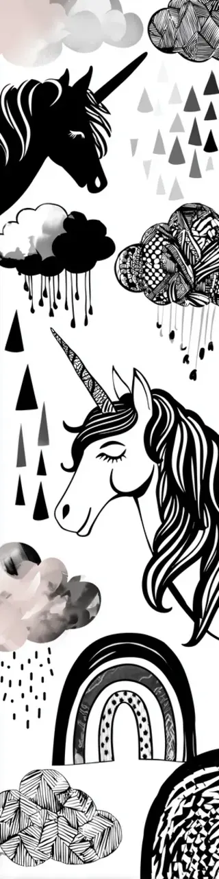 Free printable rainbows and unicorns bookmark