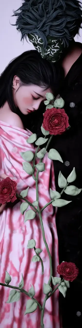 Free printable romance rose bookmark