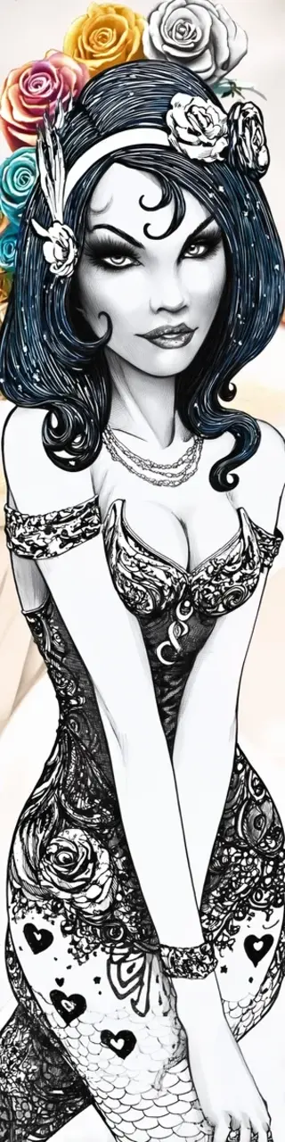 Free printable shy woman coloring bookmark